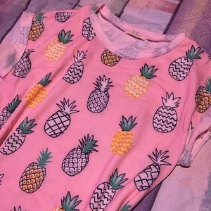 Pineapple print boutique knit top